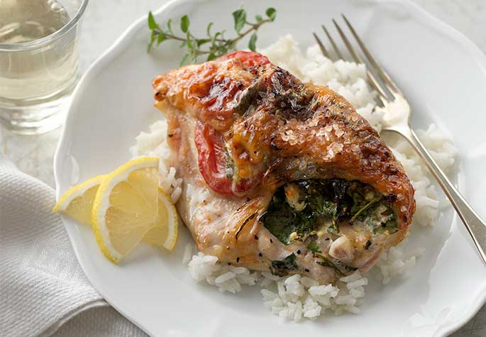 Baked Chicken with Feta & Tomatoes