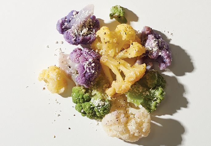 Cacio E Pepe Rainbow Cauliflower