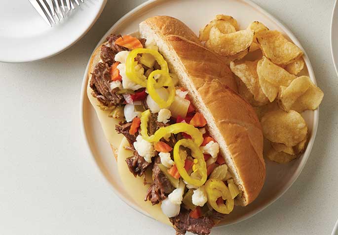 Chicago-Style Italian Beef Sandwich