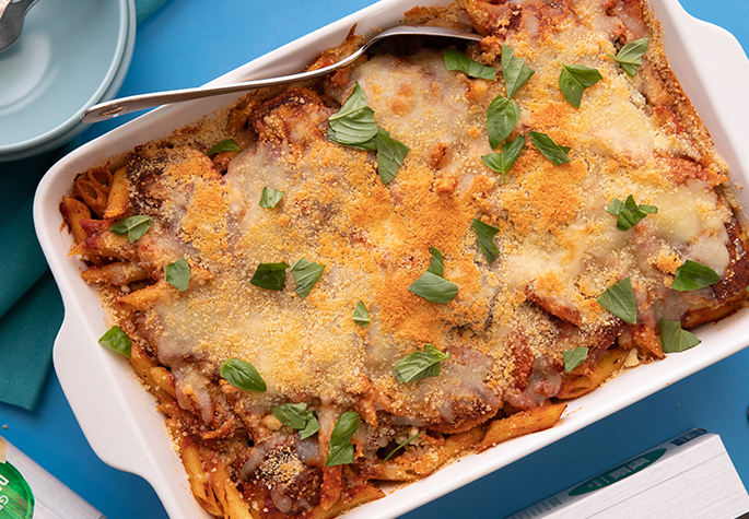 chicken parm penne bake recipe