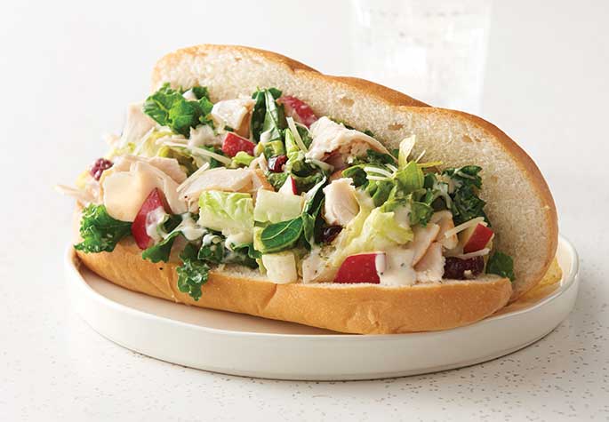 Chopped Turkey Apple Caesar Sandwich 