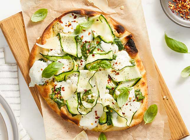 Creamy Pesto Flatbreads recipe