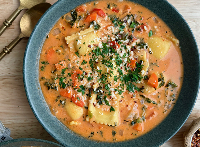 Creamy Ravioli Soup