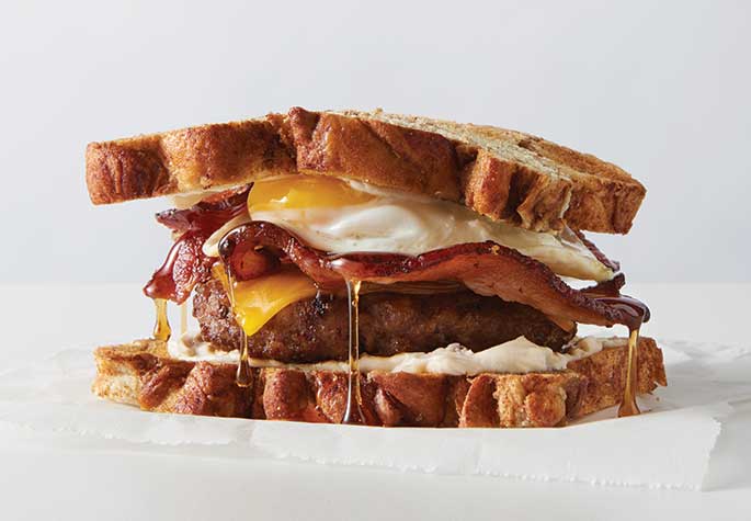 Double Maple and Bacon Breakfast Sandwich