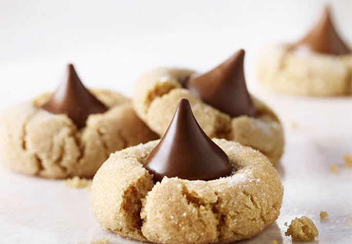 Easy KISSES Peanut Butter Blossoms