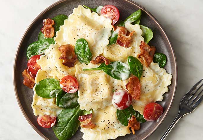 Green Goddess BLT Ravioli recipe