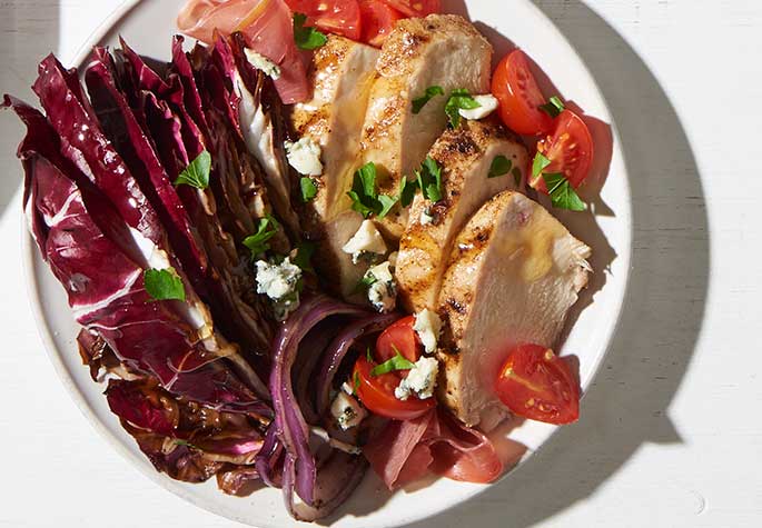 Grilled Chicken and Radicchio Wedge Salad recipe