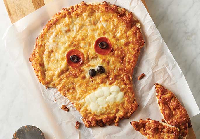 Halloween Skull Pizza