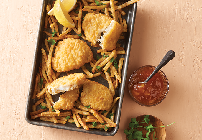 Indian Sheet Pan Fish and Chips