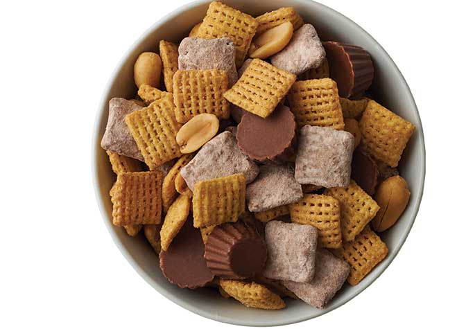 Loaded Peanut Butter Chex Party Mix recipe