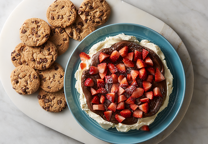 nutella strawberry cream cheese spread