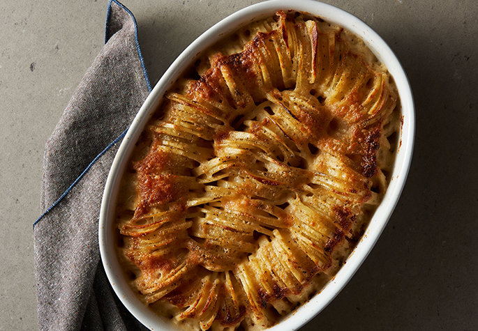 Parmesan Hasselback Potato Casserole