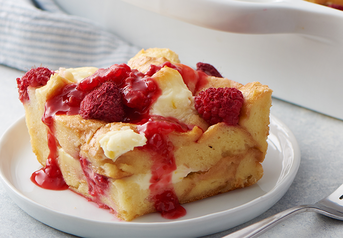 Raspberry Lemon French Toast Casserole