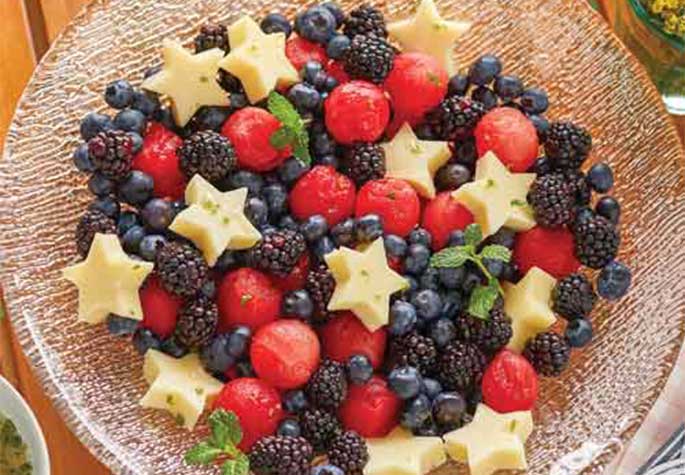 Red, White and Blue Fruit Salad