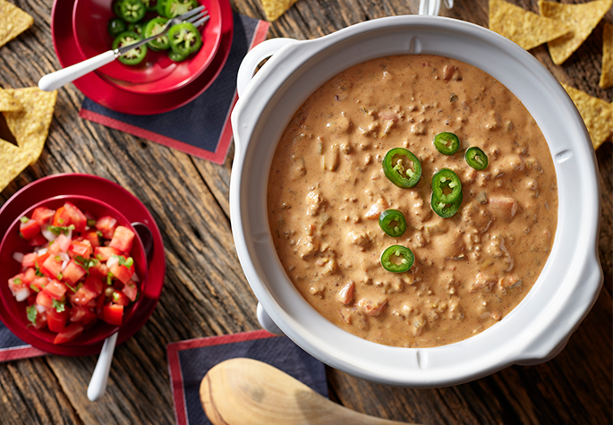 Slow Cooker Chili Con Queso Dip recipe