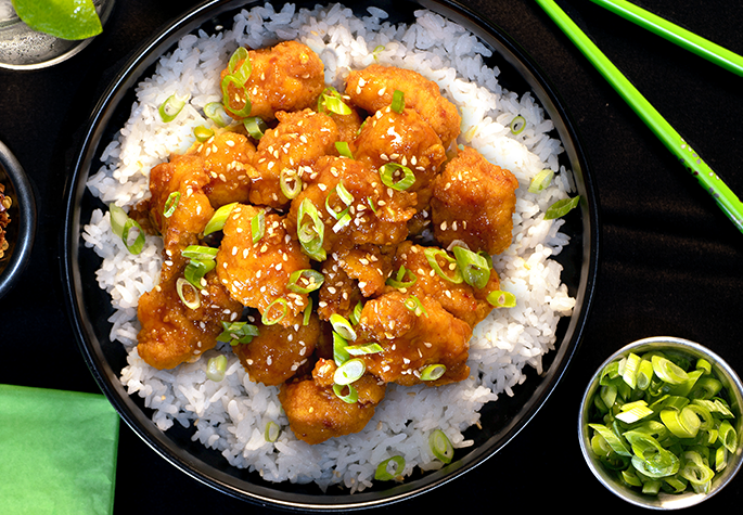 Spicy Chili Chicken Breast Bites Bowl