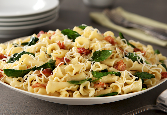 Spinach and Bacon Pasta Toss