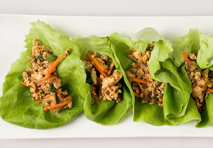 Teriyaki Chicken & Rice Lettuce Wraps