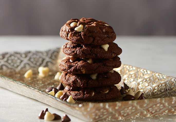 Triple Chocolate Truffle Cookies 