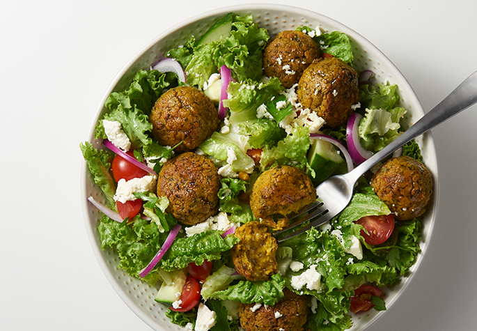 Turmeric Baked Falafel recipe