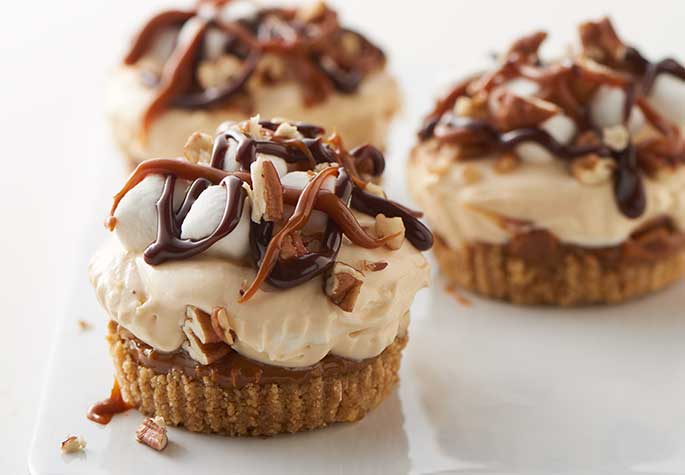 Turtle S’more Cheesecake Minis recipe