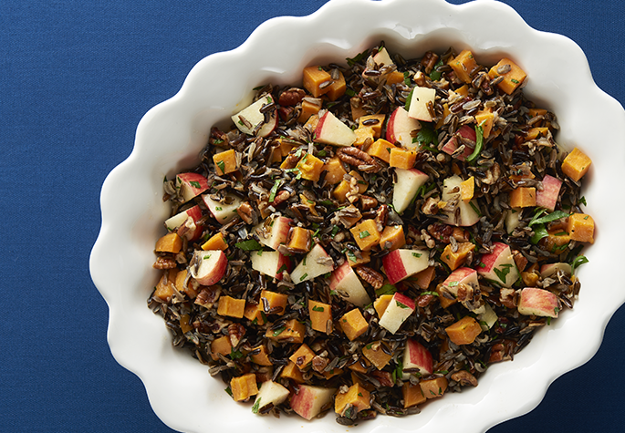 Wild Rice, Roasted Sweet Potatoes and Apple Salad