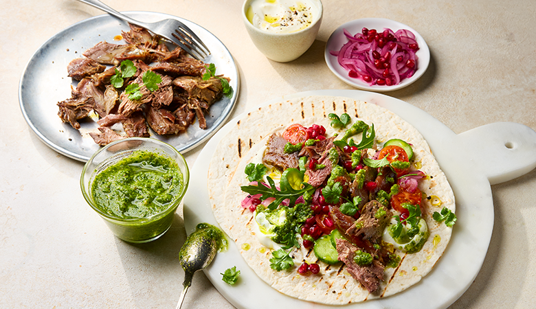 Easter Lamb Leftover Flatbreads