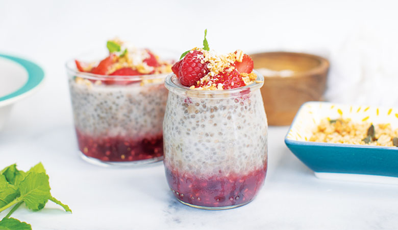 Strawberry & Cherry Chia Pudding