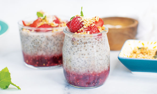 Strawberry & Cherry Chia Pudding