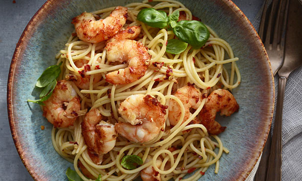 Spicy Prawn Aglio e Olio