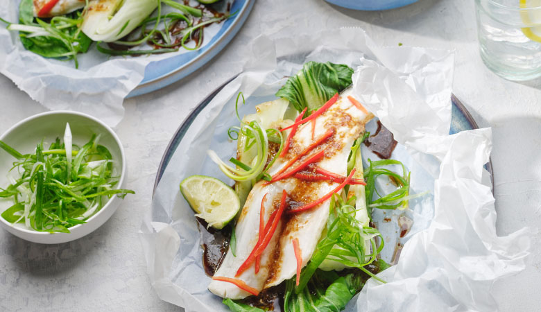 Soy & Ginger Sea Bass Parcels