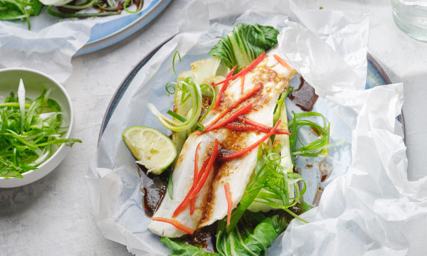 Soy & Ginger Sea Bass Parcels