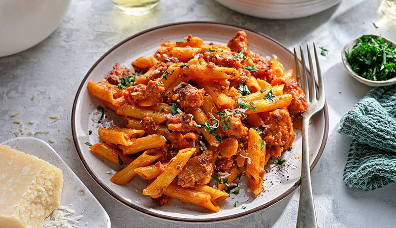 Vodka Penne Pork Ragu