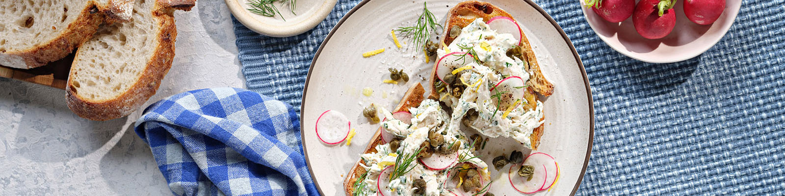 Shredded Rotisserie Chicken Open Sandwich