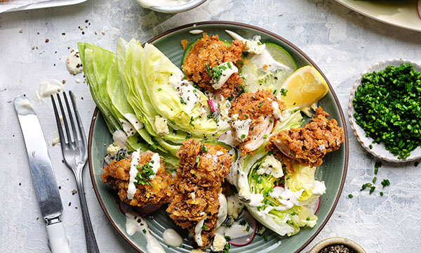 Chicken Wedge Salad with Blue Cheese Dressing