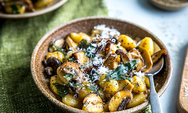 Gnocchi Cacio e Pepe with Mushrooms & Sage