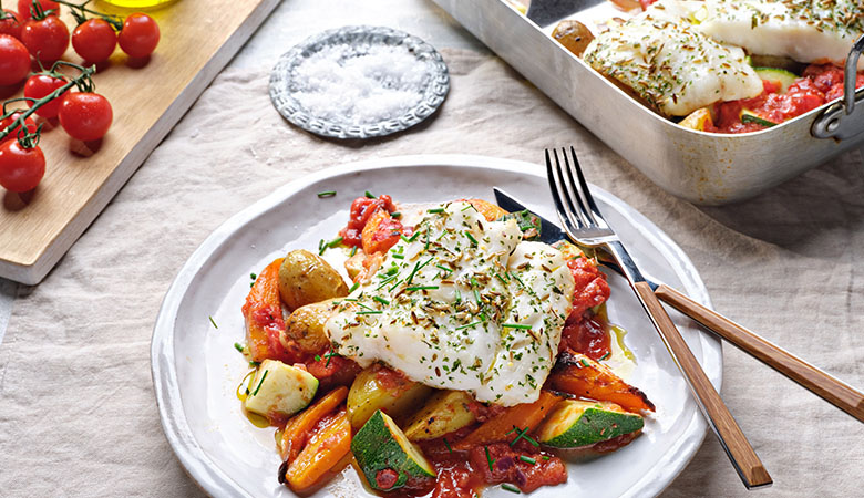 Cod Tray Bake