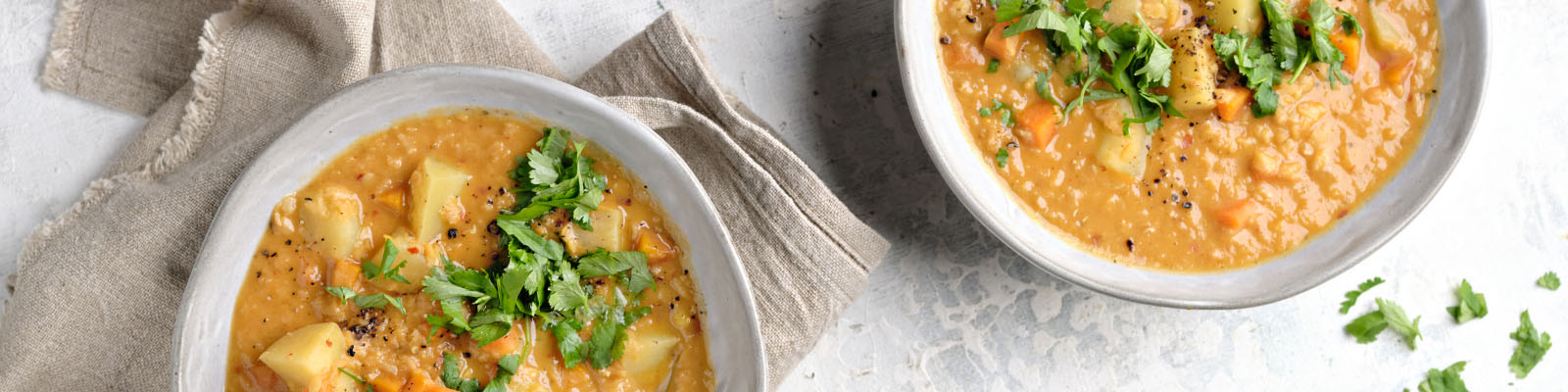 Thai Red Curry, Potato & Lentil Soup