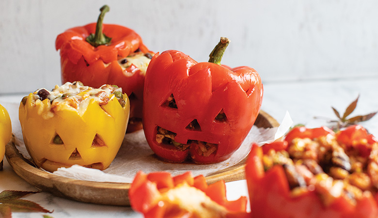 Mexican Stuffed Halloween Peppers