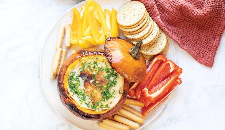 Roasted Pumpkin with Bean and Cheesy Fondue for Toddlers