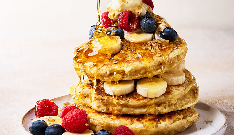 Fluffy Oat Pancakes 