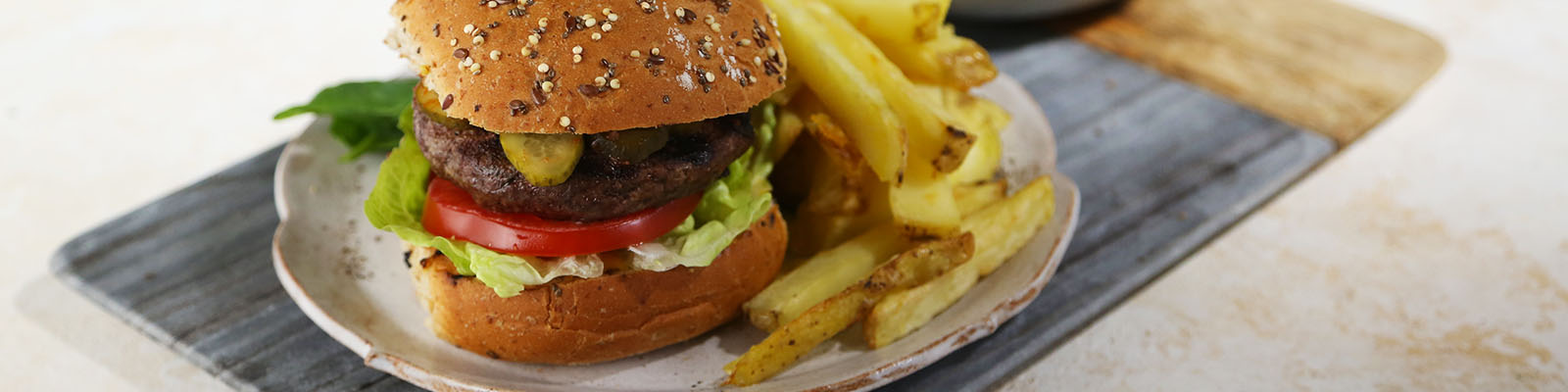 Beef Burger & Chips