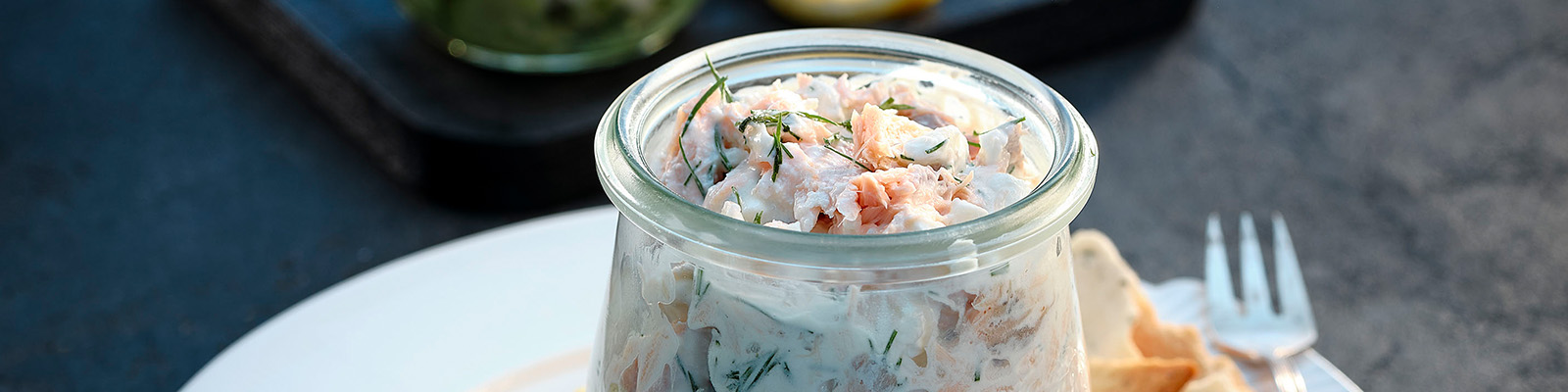 Potted Poached Salmon with Sourdough Toasts