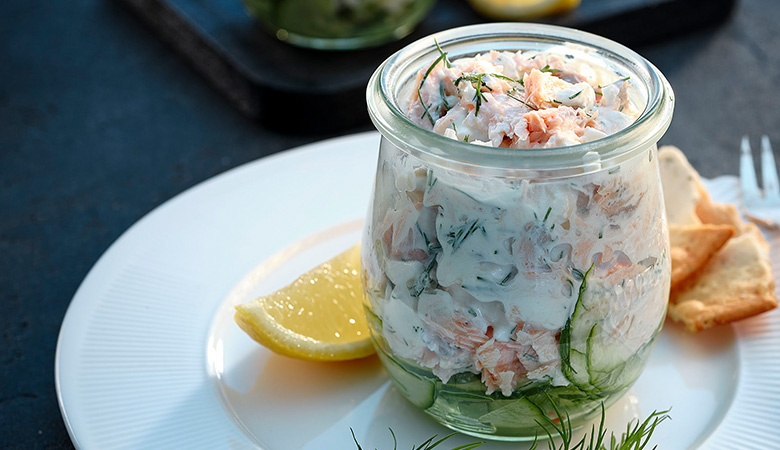 Potted Poached Salmon with Sourdough Toasts