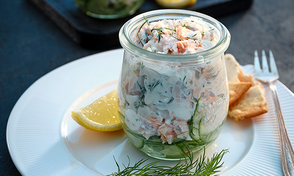 Potted Poached Salmon with Sourdough Toasts