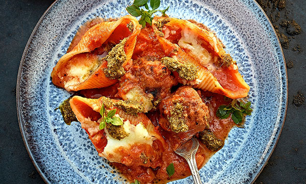 Angus Meatball Conchiglioni Pasta Bake