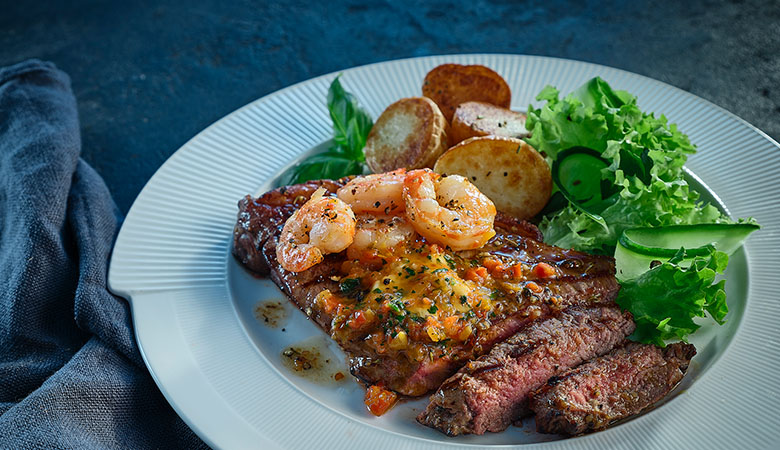 Neven Maguire's Surf & Turf with Grilled Pepper Butter