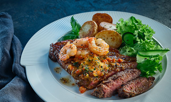 Neven Maguire's Surf & Turf with Grilled Pepper Butter