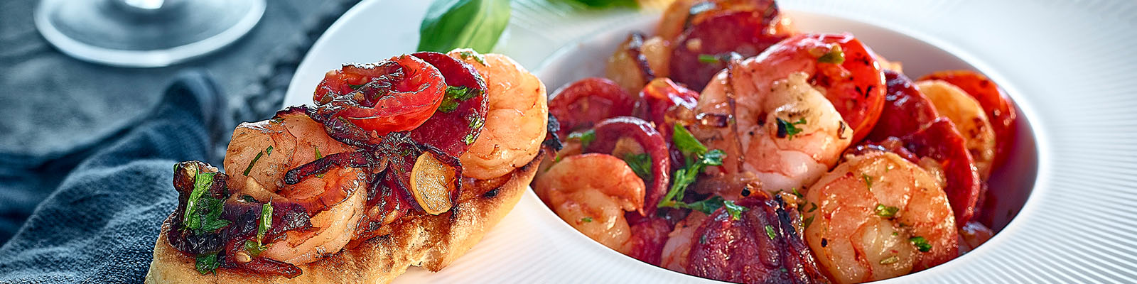 Neven Maguire's Black Tiger Prawns with Chorizo & Garlic