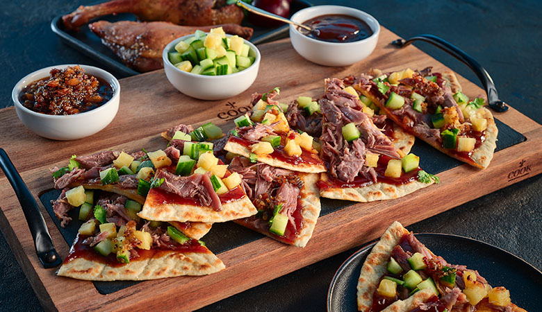 Neven Maguire's Spicy Asian Duck & Pineapple Triangles 